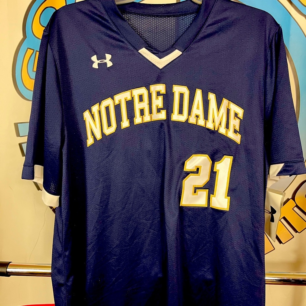 Under Armour Notre Dame Mens On Field Baseball Jersey New!